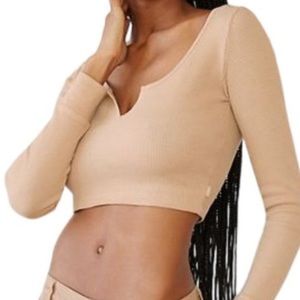 Aritzia TNA Waffle Scoopneck Longsleeve